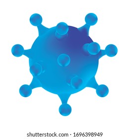 covid19 pandemic particle isolated icon vector illustration design