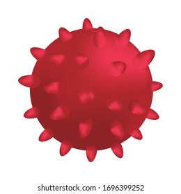 covid19 pandemic particle isolated icon vector illustration design