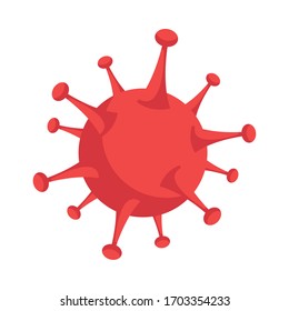 covid19 pandemic particle isolated icon vector illustration design