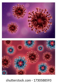 covid19 pandemic particles pattern background vector illustration design