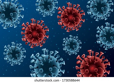 covid19 pandemic particles pattern background vector illustration design