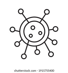 covid19 particle line style icon vector illustration design