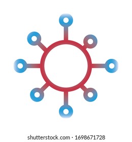 covid19 particle pandemic isolated icon vector illustration design