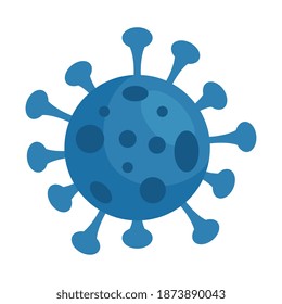 covid19 particle pandemic isolated icon vector illustration design