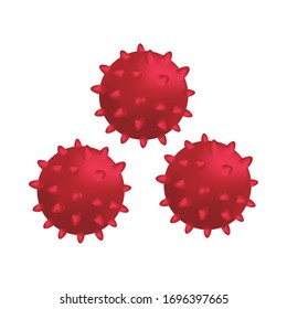 covid19 particles pandemic isolated icon vector illustration design