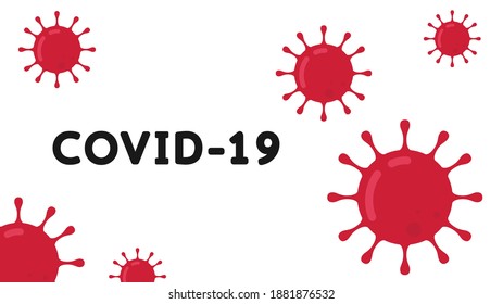 Covid-19 poster. Bacteria vector. Corona virus vector.