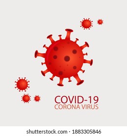 Cartel de Covid-19. Vector bacteriano. Vector de corona