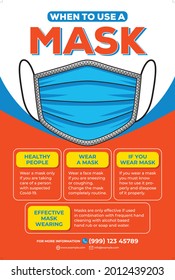 Covid-19 Poster in Flat Design Style. Coronavirus Campaign.