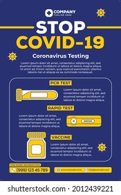 Covid-19 Poster im Flat Design Style. Coronavirus-Kampagne.
