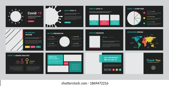 COVID-19 PowerPoint presentation templates (Corona virus) Minimalistic Presentation background