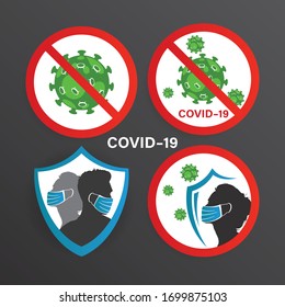 Covid-19 Preventions, Steps to Protection Yourself And Others, Healthcare, Covid, Respiratory, Safety, Protection, Outbreak, Pathogen M, stickers