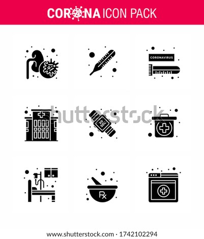 Covid-19 Protection CoronaVirus Pendamic 9 Solid Glyph Black icon set such as  washing; seconds; blood test; hands hygiene; clinic viral coronavirus 2019-nov disease Vector Design Elements