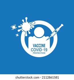Covid-19 protection logo vector illustration