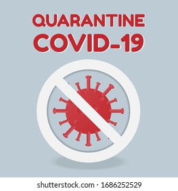 Covid-19 ,Quarantine for stop Coronavirus concept, Vector Illustration