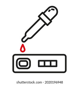 Covid-19 Rapid Test Antibody Antigen Icon Vector