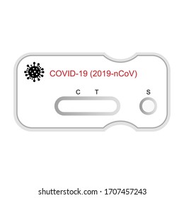 Covid-19 Schnelltest-Kit, Testergebnis Pandemie Coronavirus-2019. 