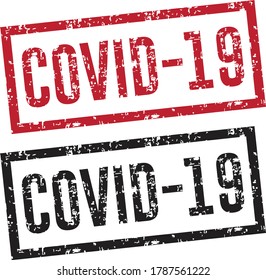 
Covid-19 red and black ink stamp vector design.This is high resolution vector file.