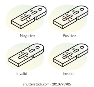 COVID-19 - Regular Rapid Lateral Flow - Home Test Kits - Illustration as eps 10 File.