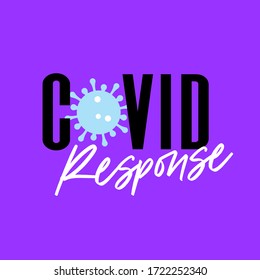 Covid-19 response, Vektorgrafik quadratischen Banner.Coronavirus 2019-nCov.