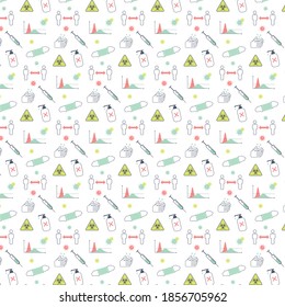 Covid-19 scientific pattern - includes pattern swatch and symbols
