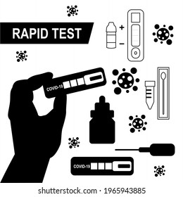 COVID-19 screening test vector, Rapid Test Covid 19 vektor