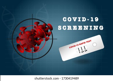COVID-19 screening using rapid test kit vector