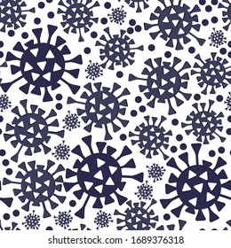 Covid-19 seamless pattern backgrouns. Virus Infection. Flat background.