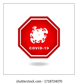 Covid-19 sign, Covid-19 pandemic vector