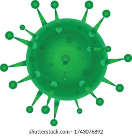 Covid-19 Single 3D Virus Cell, Can be used in Logos and Backgrounds.