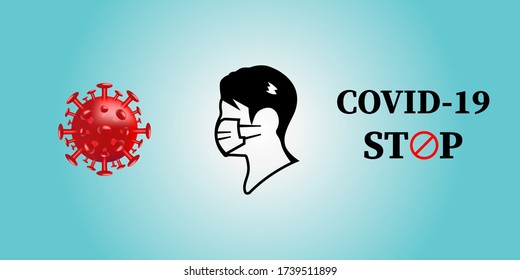 COVID-19 stop virus coronavirs icon, stop, 