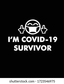 Covid-19 Survivor Face Mask Symbol Vector