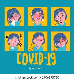 COVID-19 Symtoms - vector illustration