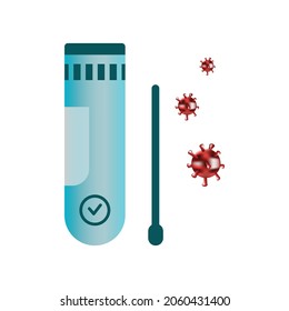 Covid-19 test illustration design vector