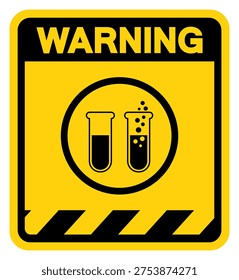 COVID-19 Testing Here Warning Sign, Vector Illustration, Isolate On White Background Label.EPS10