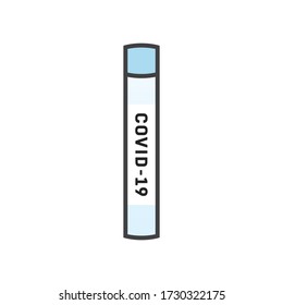 Covid-19 Testing Test Kit, COVID19, Coronavirus, Flu Testing Tube Vector Illustration Background