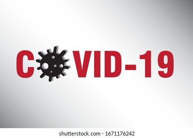 COVID-19 text on grey background. World Health Organization introduced new official name for Coronavirus disease named COVID-19