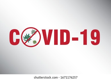 COVID-19 text on grey background. World Health Organization introduced new official name for Coronavirus disease named COVID-19