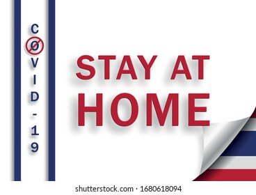 Covid-19 in Thailand, stay at home because of virus corona, coronavirus 2019-ncovid with disease cells