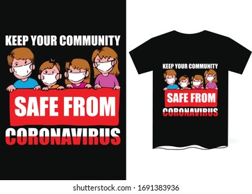 #COVID-19 T-Shirt Template Design- Corona virus T-shirt Design