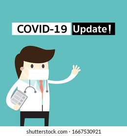 covid-19 update by doctor hold chart