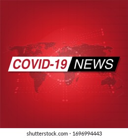 covid-19 Update News mit Weltkarte Hintergrund