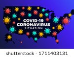 Covid-19 USA map confirmed cases, cure, deaths report worldwide globally. Coronavirus disease 2019 situation update worldwide. America Maps and news headline show situation and stats background