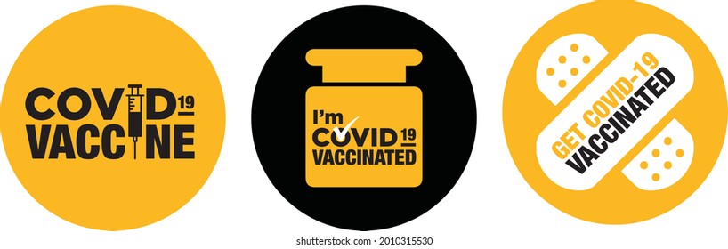 I'm Covid-19 Vaccinated Icon Signage