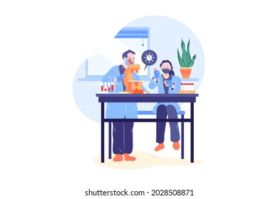 Covid-19 Vaccination Camp Illustration concept. Flat illustration isolated on white background.