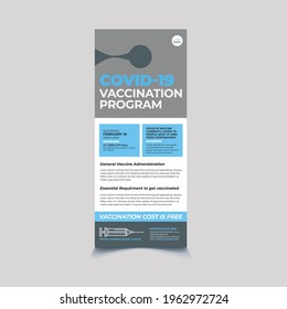 Covid-19 Vaccination Program Door Hanger Template Design