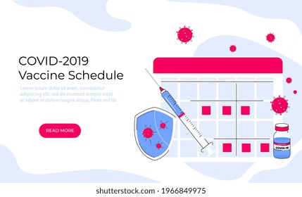 COVID-19 Vaccination . Vaccine schedule. Immunization plan. The shield protects against the coronavirus. Protection campaign for immunity.