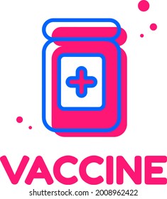 Covid-19 Vaccine - Amazing vector illustration of corona virus vaccine suitable for medical, website, mobile apps, icon and illustration in general - Vector Icon