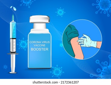 COVID-19 vaccine boosters can further enhance or restore protection that might have decreased over time vector illustration