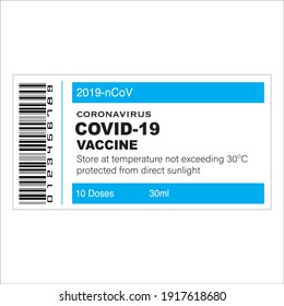 covid-19 vaccine bottle prescriptions label mock-up design