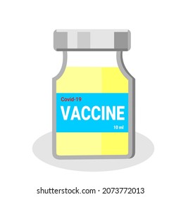Covid-19 Vaccine Bottle vector is perfect for the medical industry, perfect for hospital posters, healthy advertising, and etc.